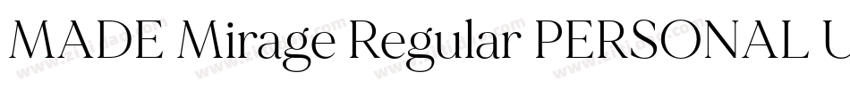 MADE Mirage Regular PERSONAL USE字体转换